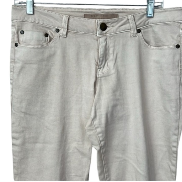 Max Jeans Skinny Cream Ivory Bone Jean Pants Size 6 - Picture 3 of 8